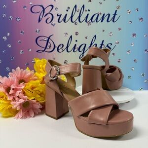 SALE! CROSS STRAP PLATFORM SANDAL HEELS